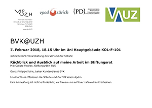 Flyer BVK@UZH, 07.02.2018