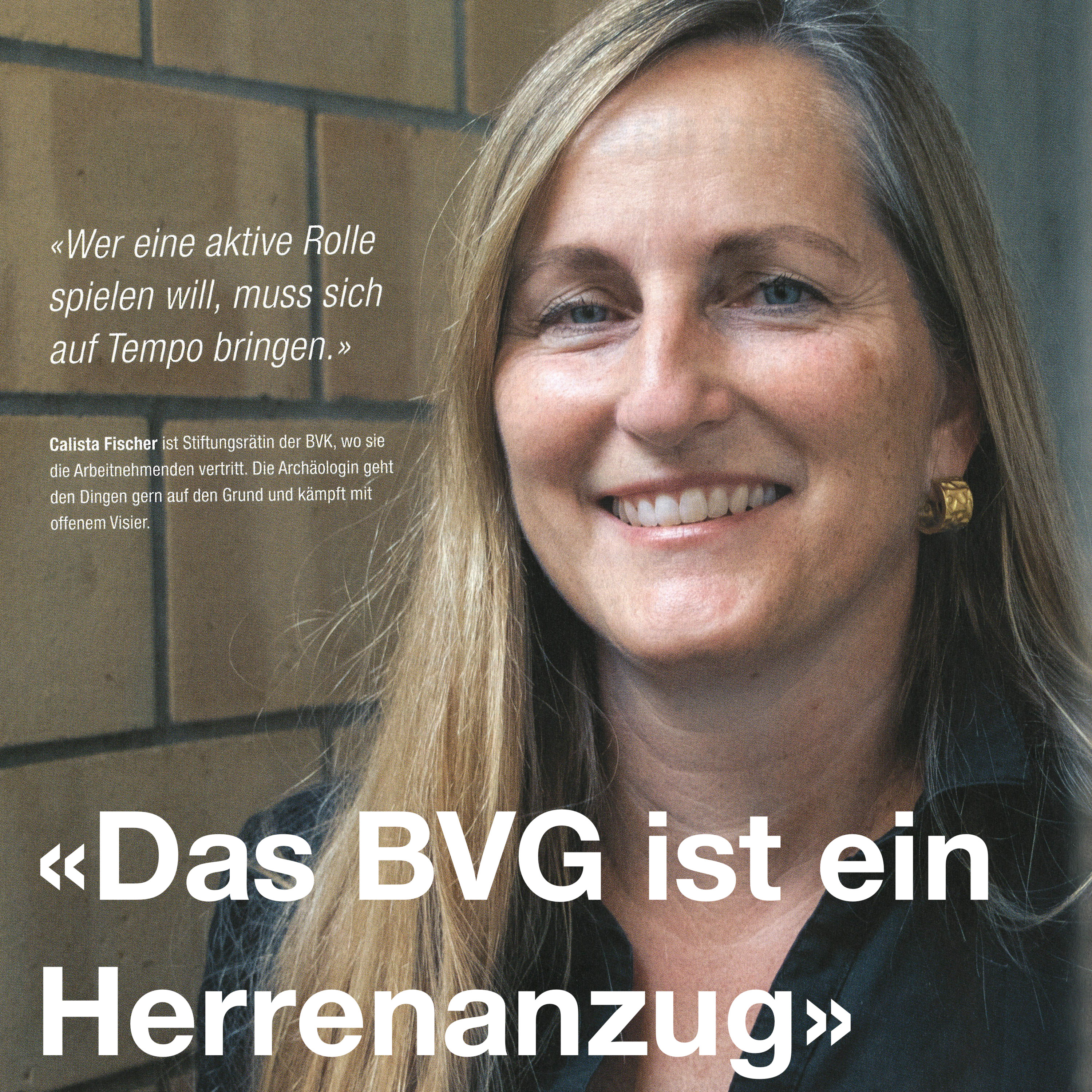 Interview mit Calista Fischer in der Zeitschrift «Schweizer Personalvorsorge»